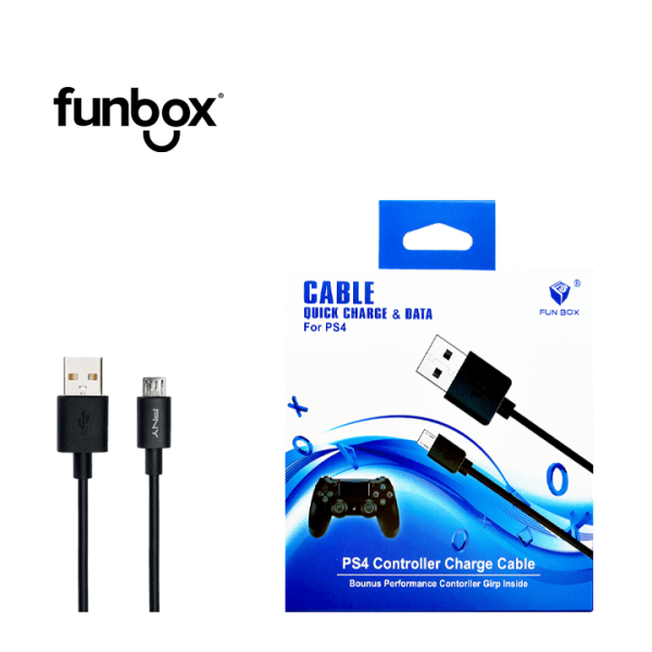 Fun Box PS4 Controller Charge Cable - کابل شارژ و دیتا PS4